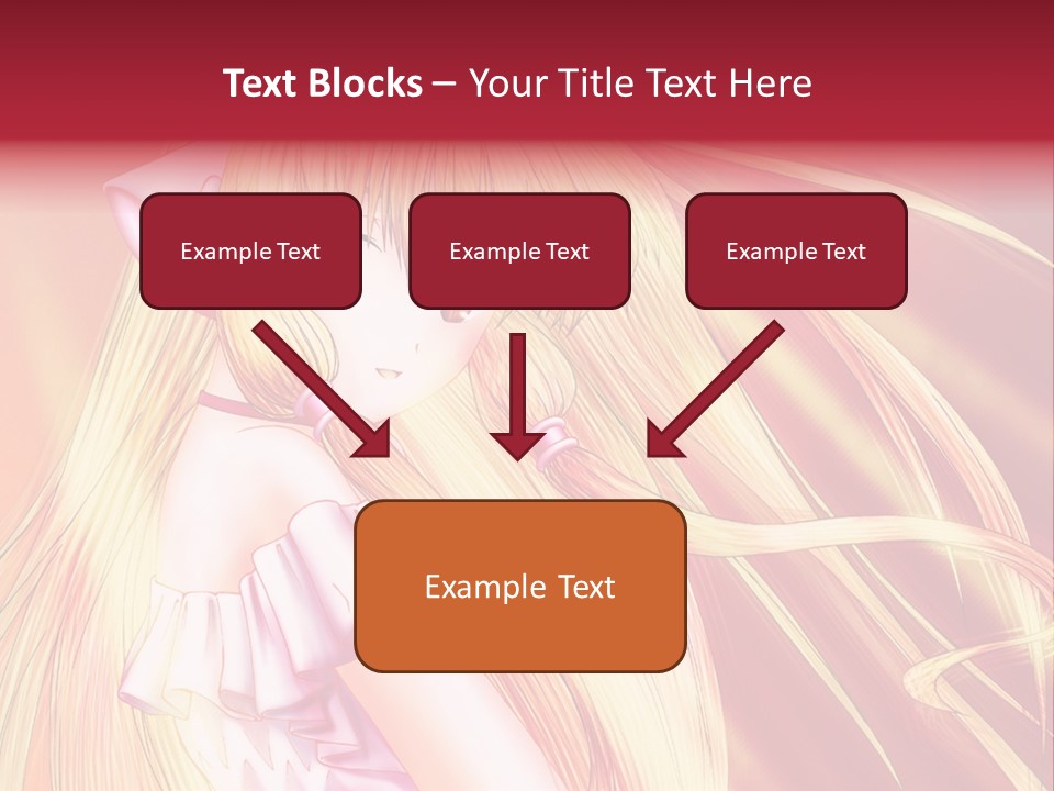 A Girl With Long Blonde Hair And A Pink Dress PowerPoint Template