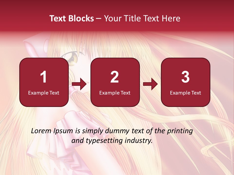 A Girl With Long Blonde Hair And A Pink Dress PowerPoint Template