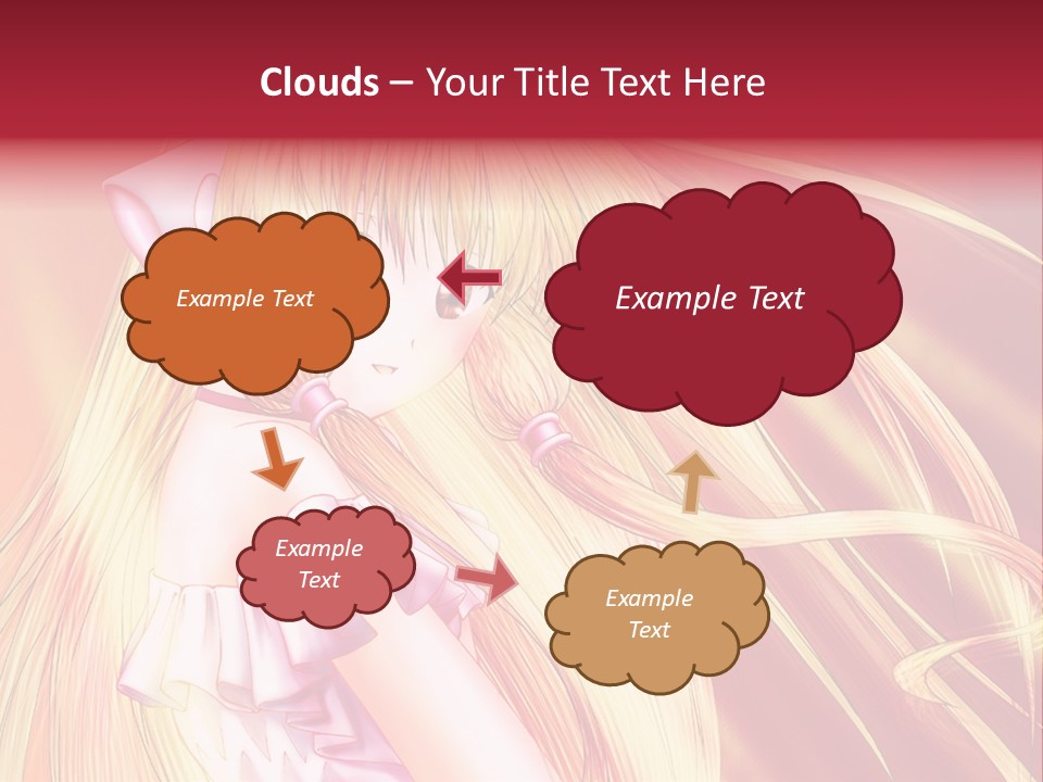 A Girl With Long Blonde Hair And A Pink Dress PowerPoint Template