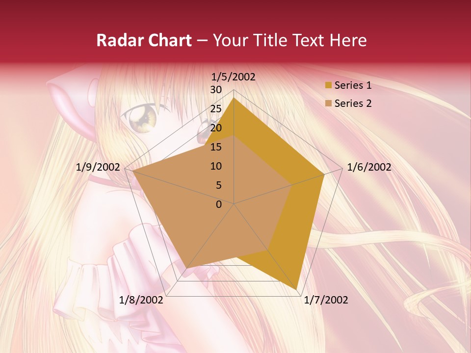 A Girl With Long Blonde Hair And A Pink Dress PowerPoint Template