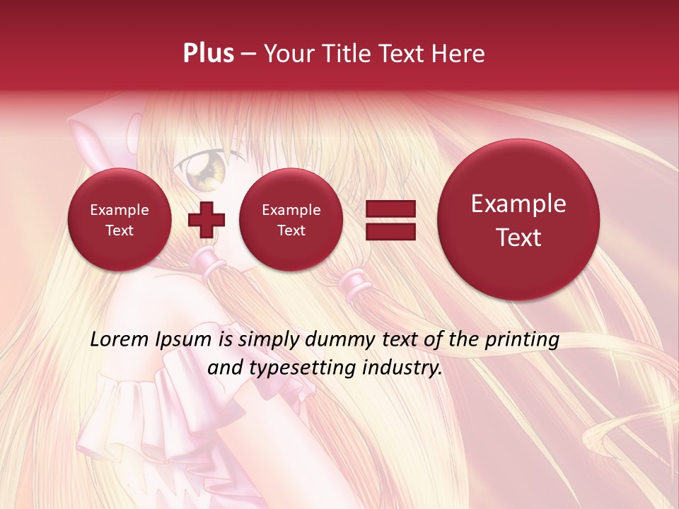 A Girl With Long Blonde Hair And A Pink Dress PowerPoint Template