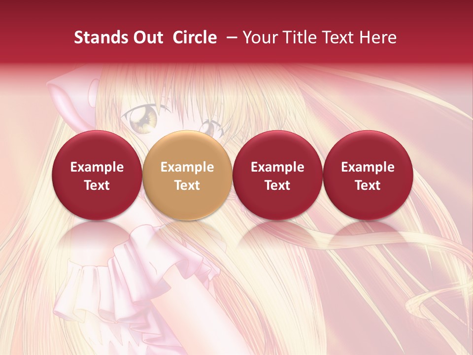 A Girl With Long Blonde Hair And A Pink Dress PowerPoint Template