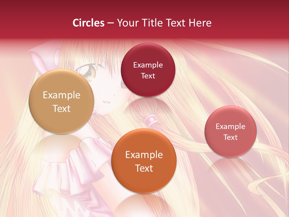 A Girl With Long Blonde Hair And A Pink Dress PowerPoint Template