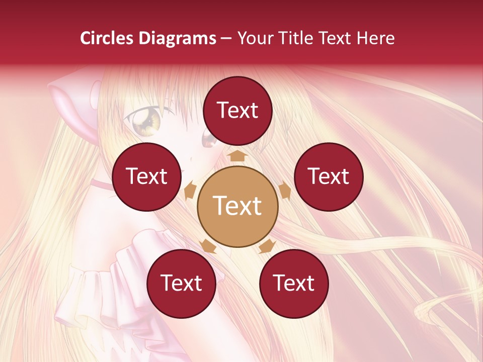 A Girl With Long Blonde Hair And A Pink Dress PowerPoint Template