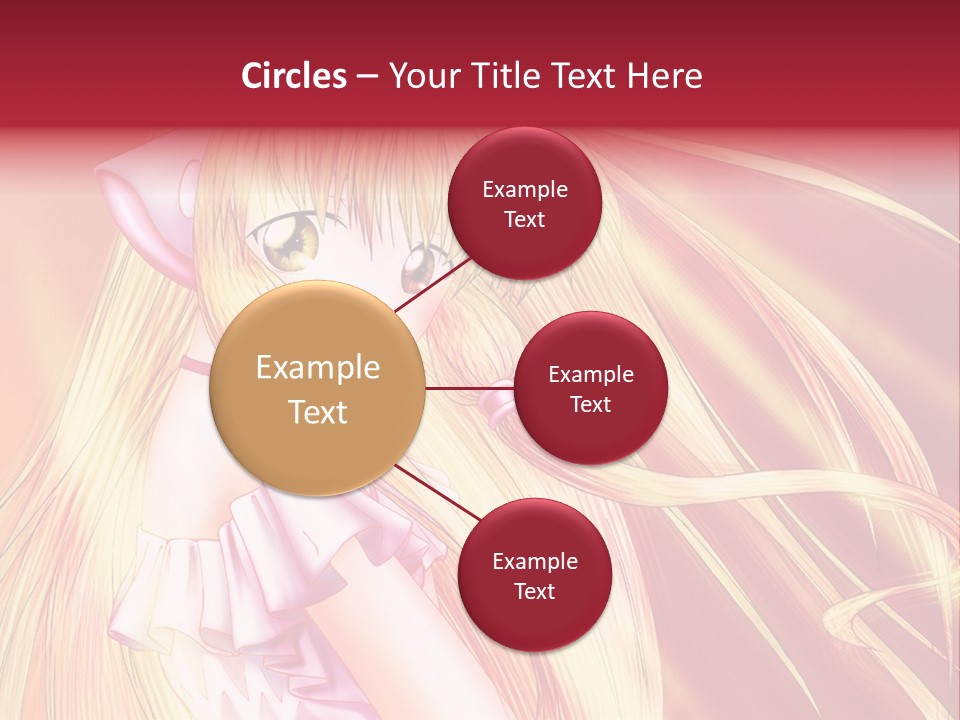 A Girl With Long Blonde Hair And A Pink Dress PowerPoint Template
