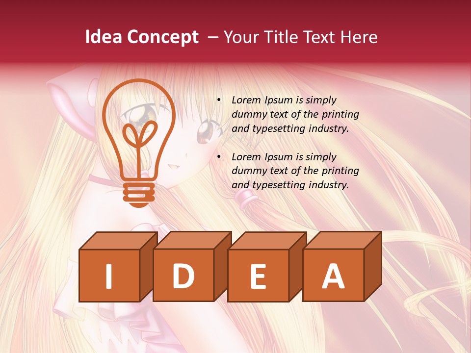 A Girl With Long Blonde Hair And A Pink Dress PowerPoint Template