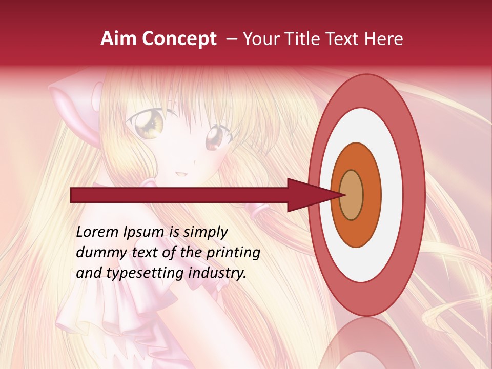 A Girl With Long Blonde Hair And A Pink Dress PowerPoint Template