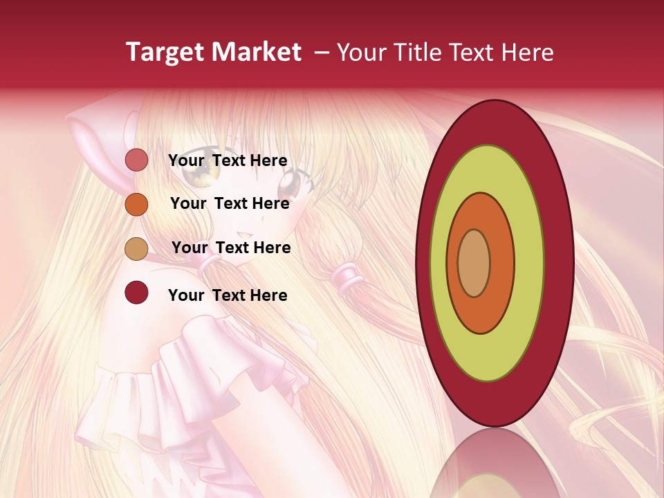 A Girl With Long Blonde Hair And A Pink Dress PowerPoint Template
