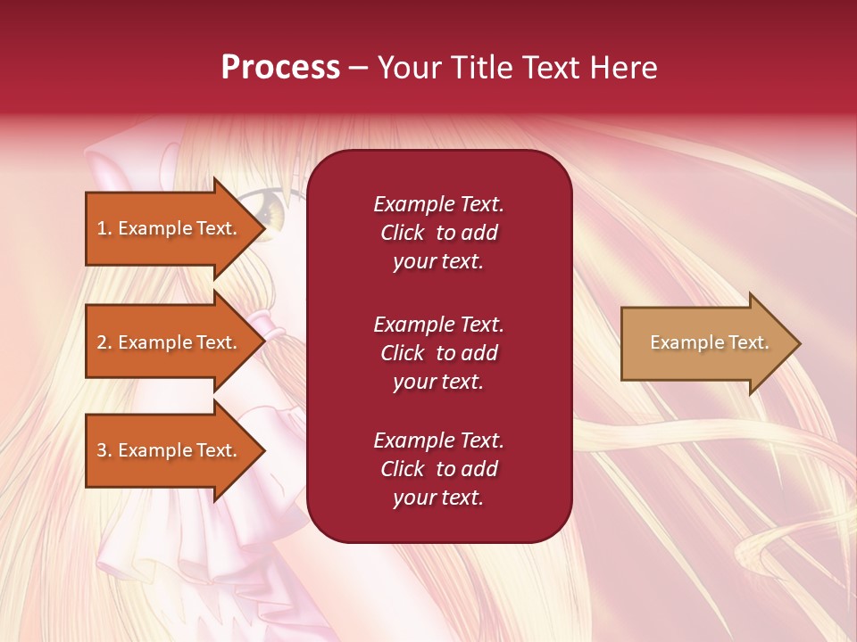 A Girl With Long Blonde Hair And A Pink Dress PowerPoint Template