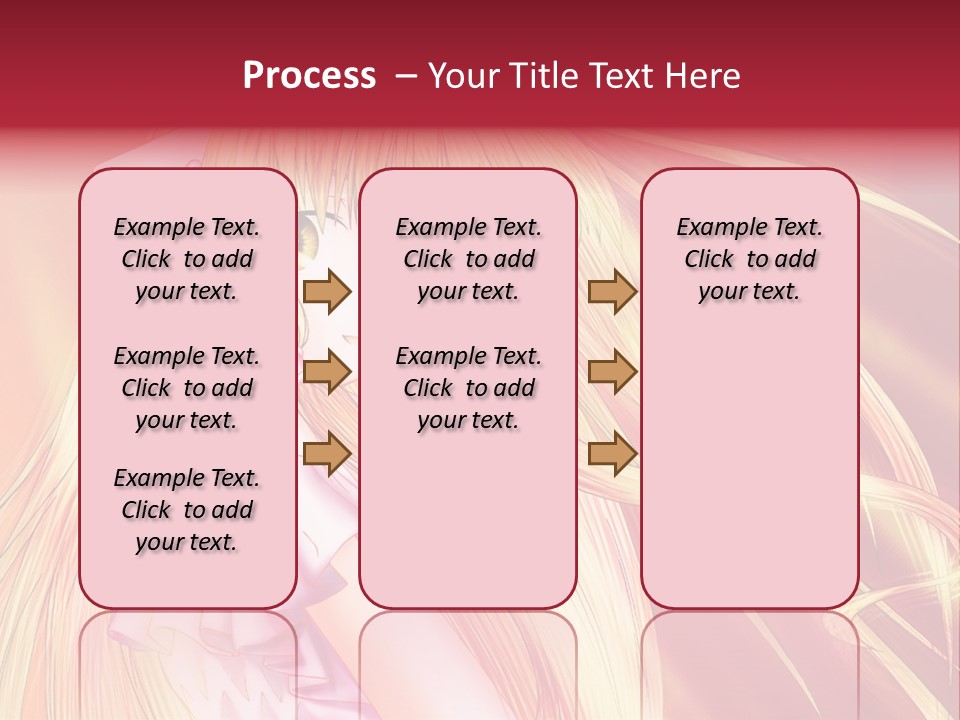 A Girl With Long Blonde Hair And A Pink Dress PowerPoint Template