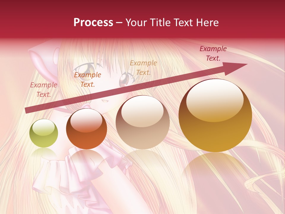 A Girl With Long Blonde Hair And A Pink Dress PowerPoint Template