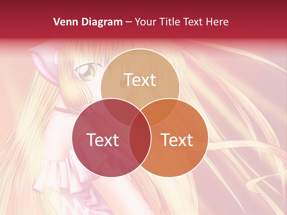 A Girl With Long Blonde Hair And A Pink Dress PowerPoint Template