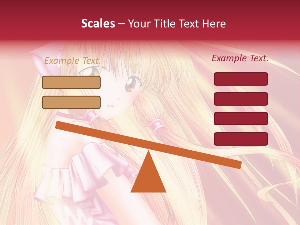 A Girl With Long Blonde Hair And A Pink Dress PowerPoint Template