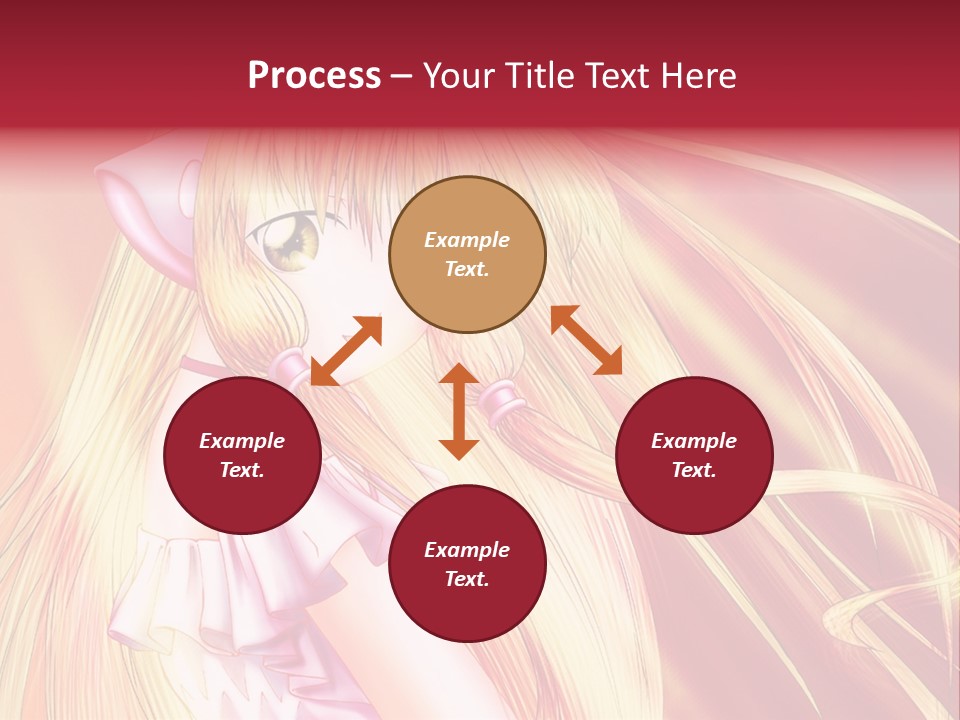 A Girl With Long Blonde Hair And A Pink Dress PowerPoint Template