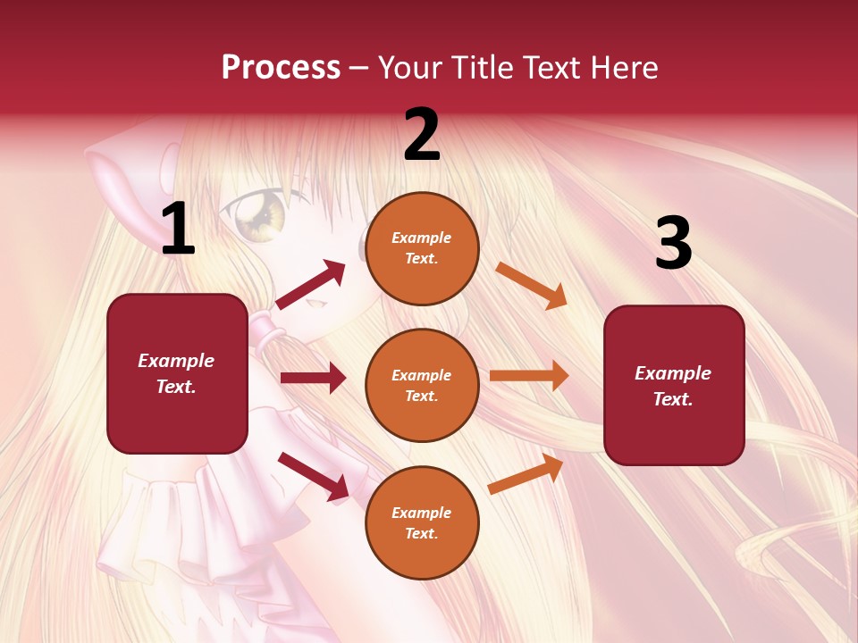 A Girl With Long Blonde Hair And A Pink Dress PowerPoint Template