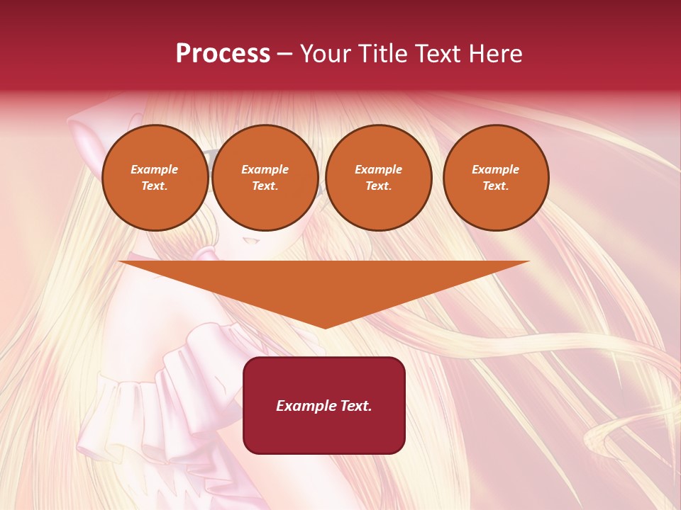 A Girl With Long Blonde Hair And A Pink Dress PowerPoint Template