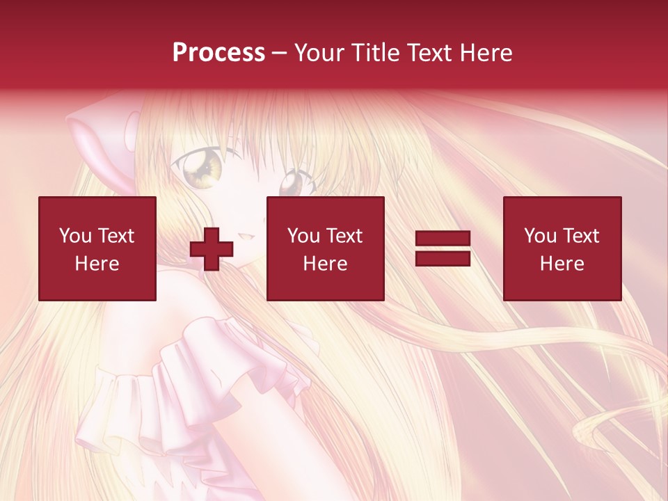 A Girl With Long Blonde Hair And A Pink Dress PowerPoint Template