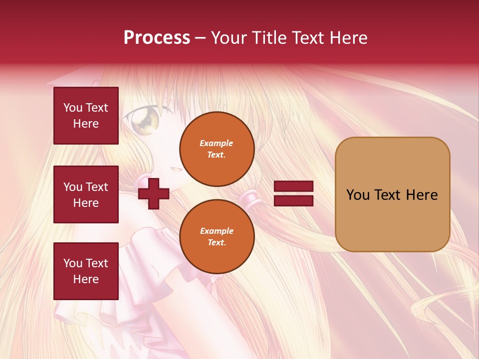 A Girl With Long Blonde Hair And A Pink Dress PowerPoint Template