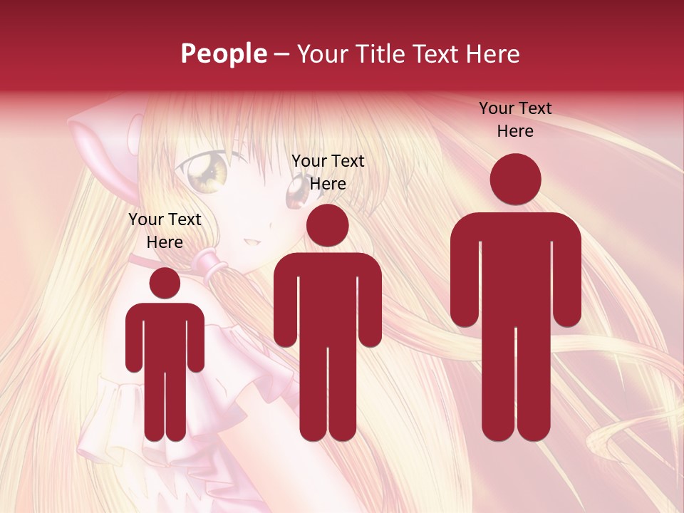 A Girl With Long Blonde Hair And A Pink Dress PowerPoint Template