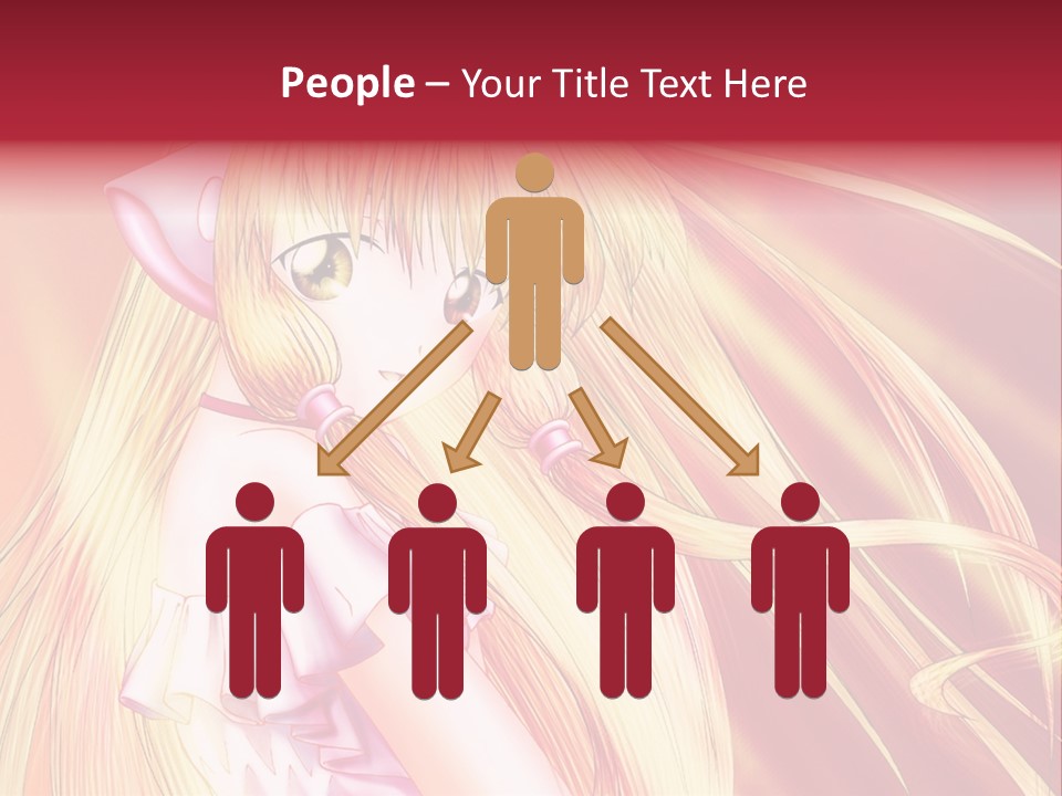 A Girl With Long Blonde Hair And A Pink Dress PowerPoint Template