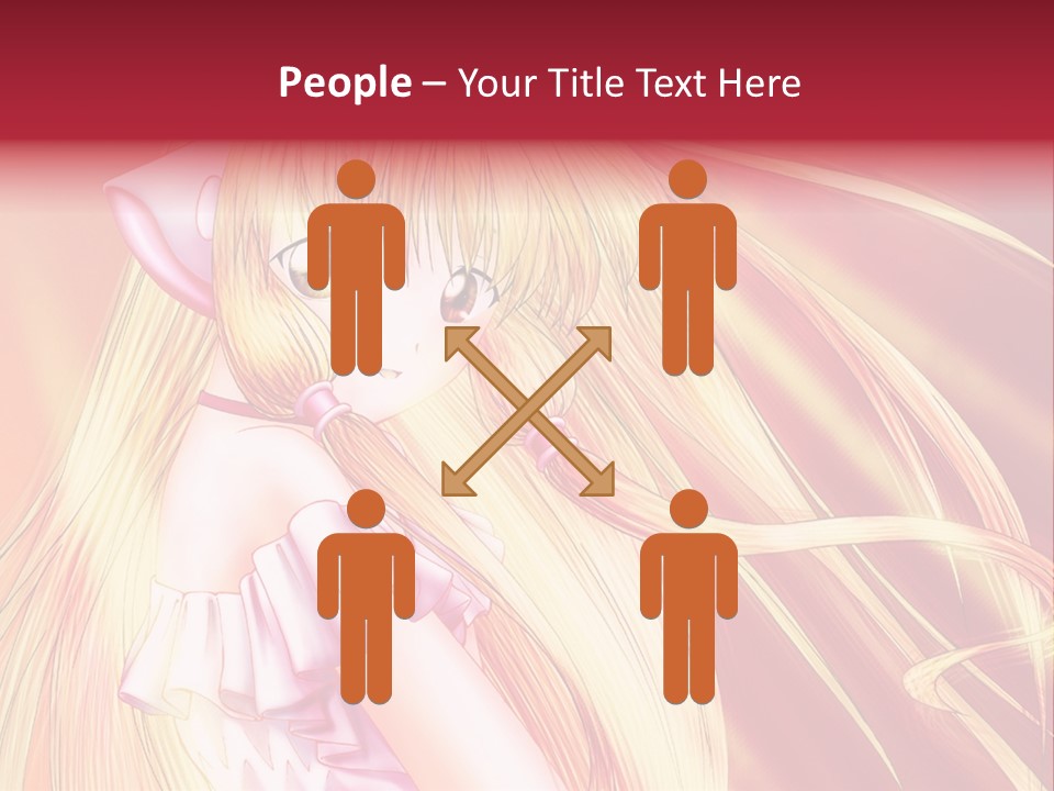 A Girl With Long Blonde Hair And A Pink Dress PowerPoint Template