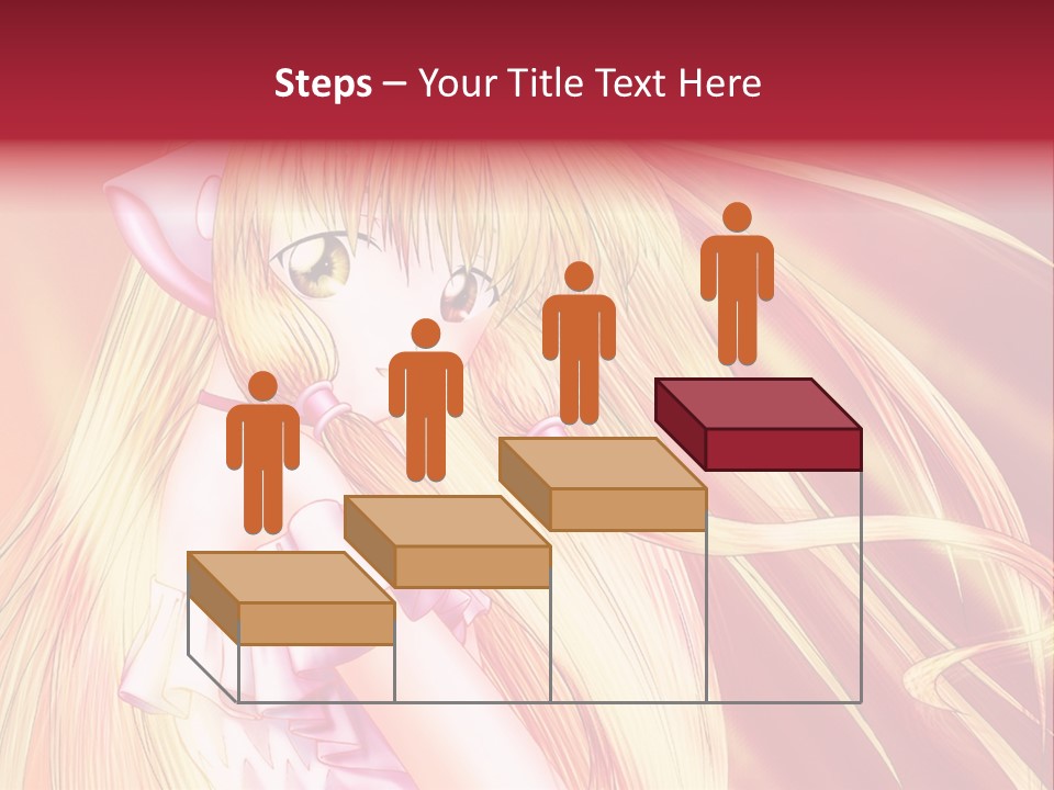 A Girl With Long Blonde Hair And A Pink Dress PowerPoint Template
