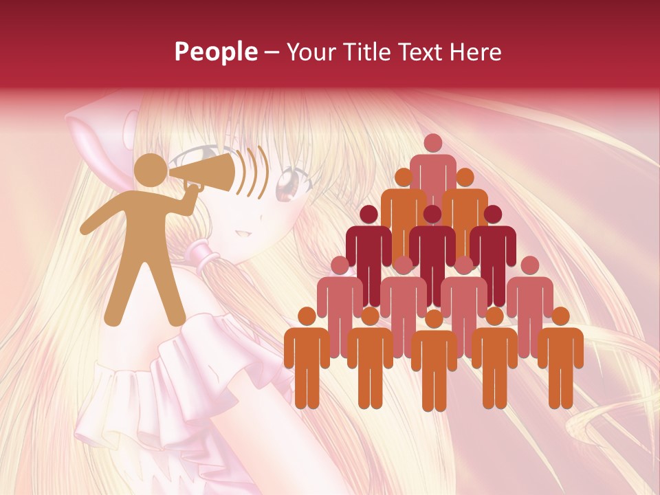 A Girl With Long Blonde Hair And A Pink Dress PowerPoint Template
