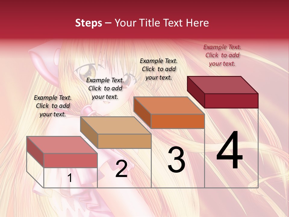 A Girl With Long Blonde Hair And A Pink Dress PowerPoint Template