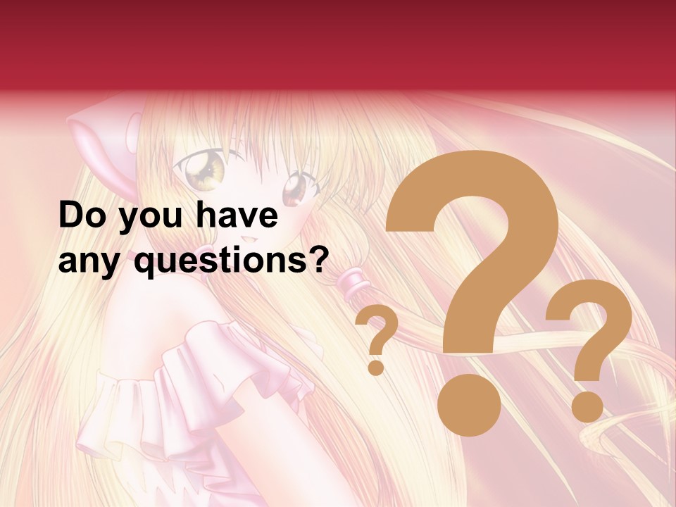 A Girl With Long Blonde Hair And A Pink Dress PowerPoint Template