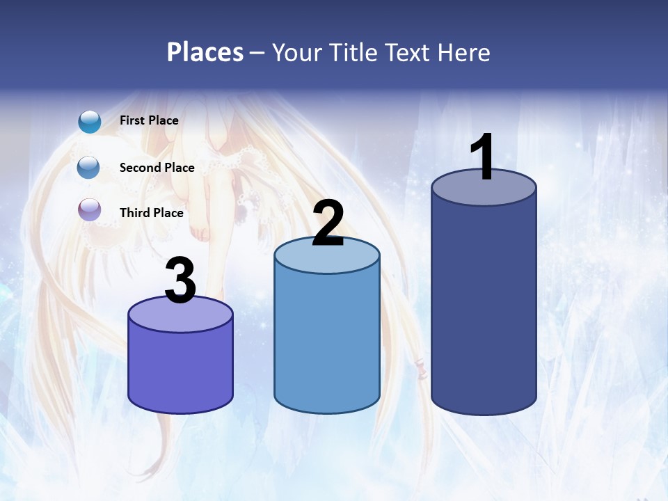 A Beautiful Blond Haired Girl Sitting On Top Of A Tree PowerPoint Template