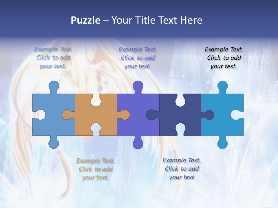 A Beautiful Blond Haired Girl Sitting On Top Of A Tree PowerPoint Template