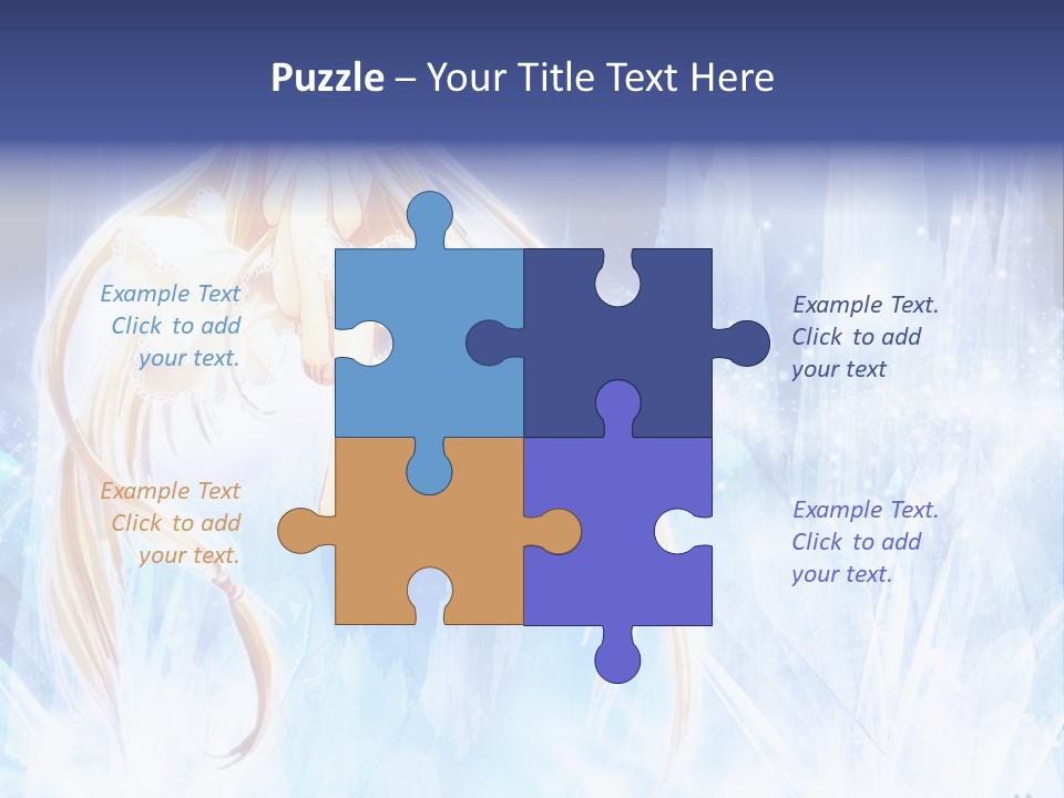 A Beautiful Blond Haired Girl Sitting On Top Of A Tree PowerPoint Template