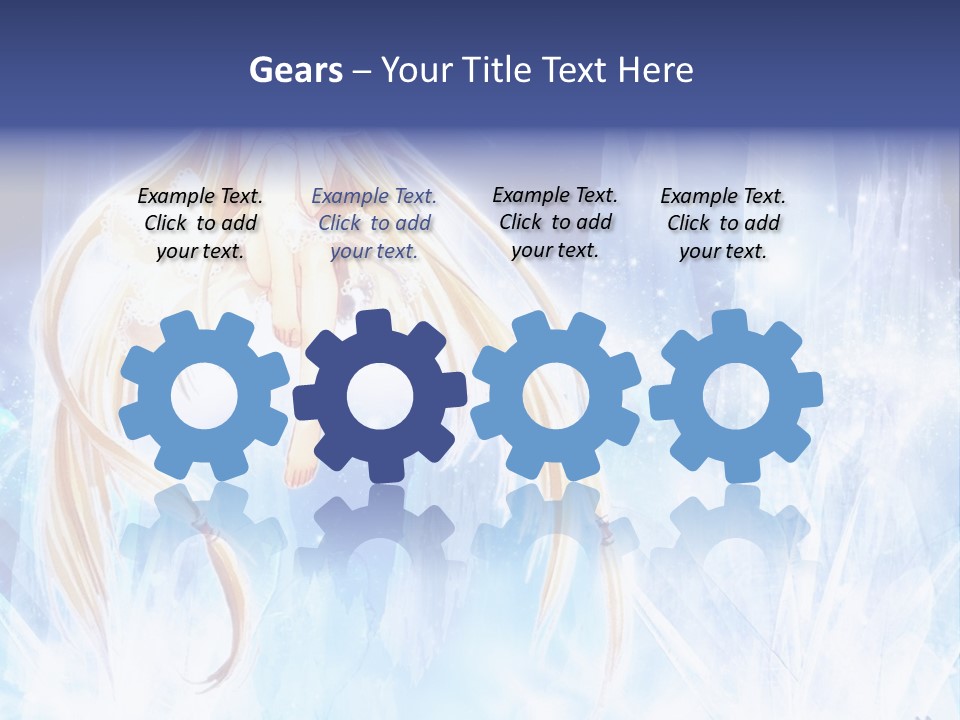 A Beautiful Blond Haired Girl Sitting On Top Of A Tree PowerPoint Template