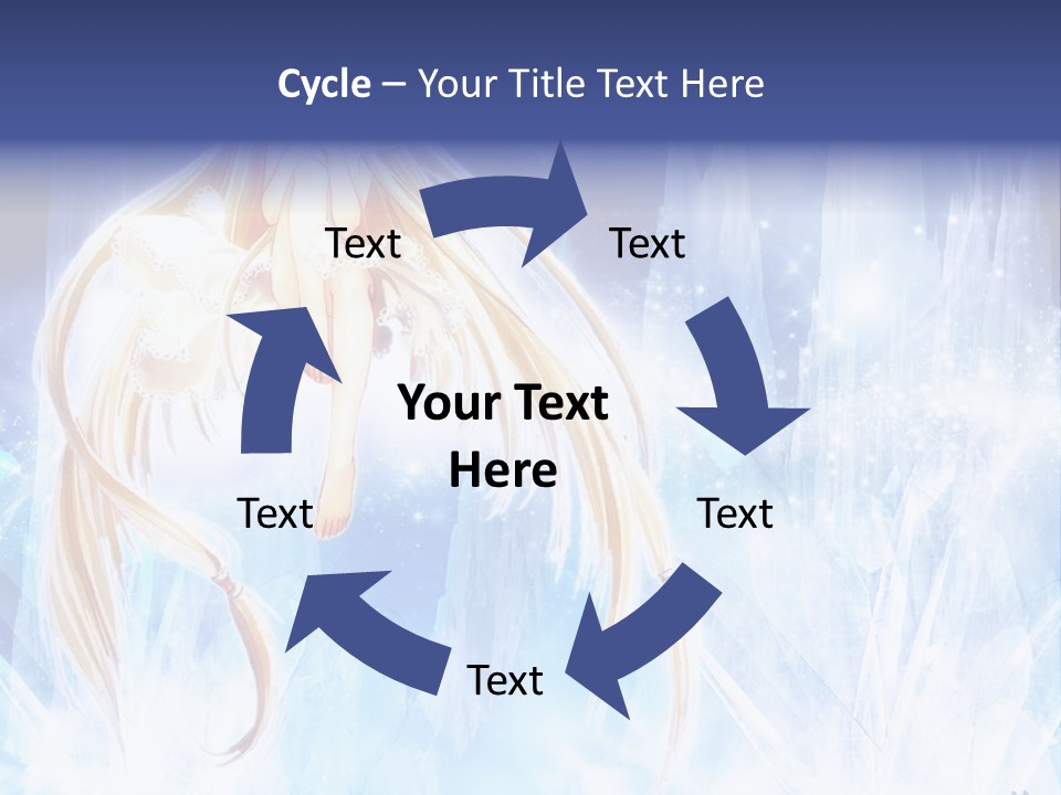 A Beautiful Blond Haired Girl Sitting On Top Of A Tree PowerPoint Template