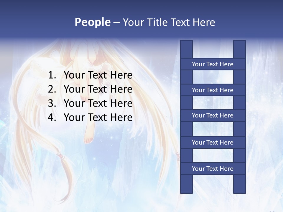 A Beautiful Blond Haired Girl Sitting On Top Of A Tree PowerPoint Template