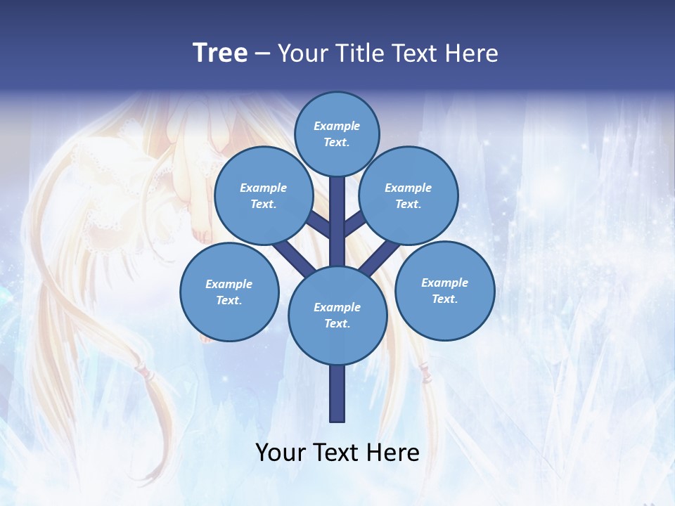A Beautiful Blond Haired Girl Sitting On Top Of A Tree PowerPoint Template