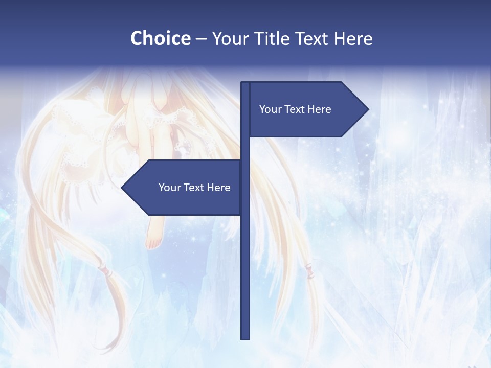 A Beautiful Blond Haired Girl Sitting On Top Of A Tree PowerPoint Template