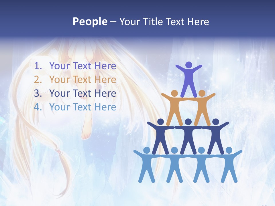 A Beautiful Blond Haired Girl Sitting On Top Of A Tree PowerPoint Template