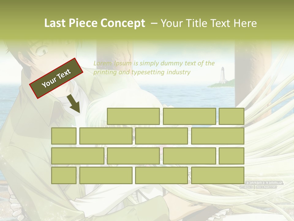 A Couple Of Anime Characters Sitting Next To Each Other PowerPoint Template