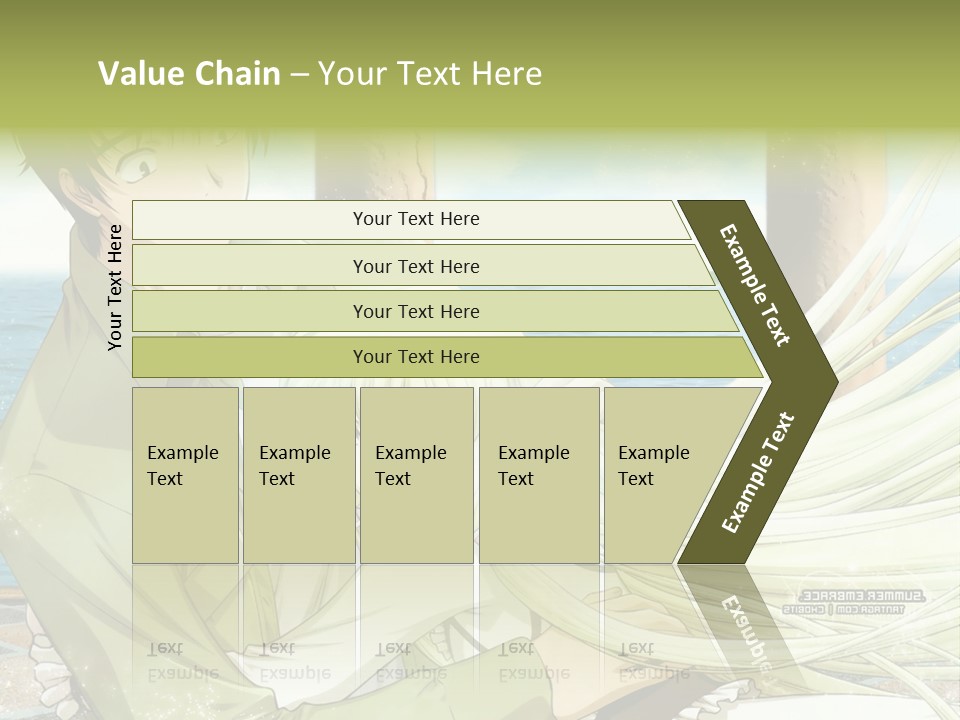 A Couple Of Anime Characters Sitting Next To Each Other PowerPoint Template