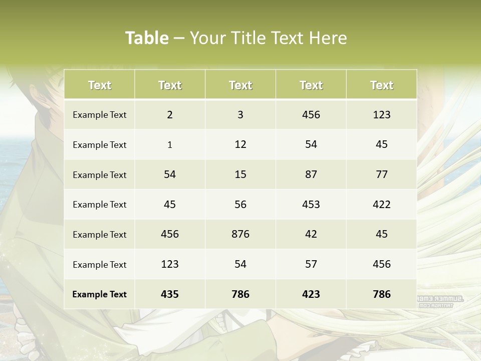 A Couple Of Anime Characters Sitting Next To Each Other PowerPoint Template
