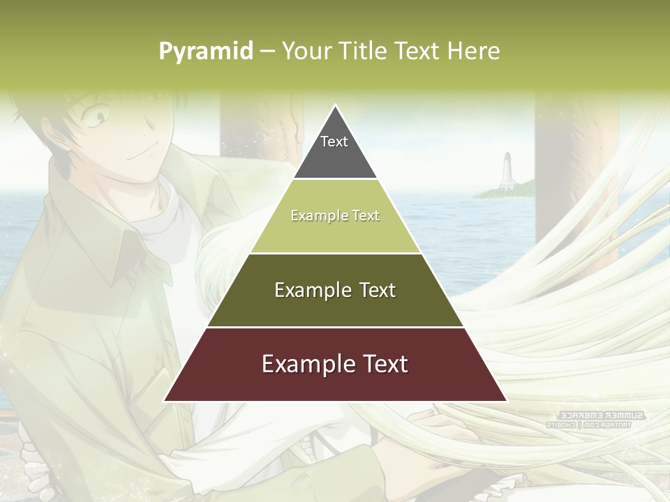 A Couple Of Anime Characters Sitting Next To Each Other PowerPoint Template