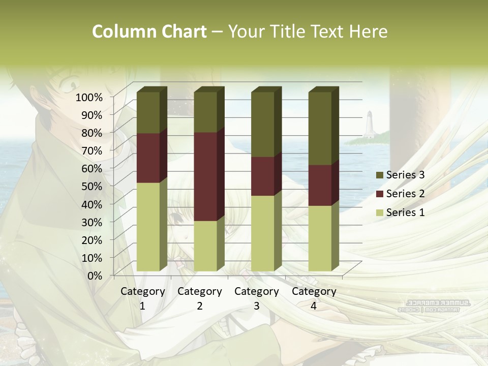 A Couple Of Anime Characters Sitting Next To Each Other PowerPoint Template
