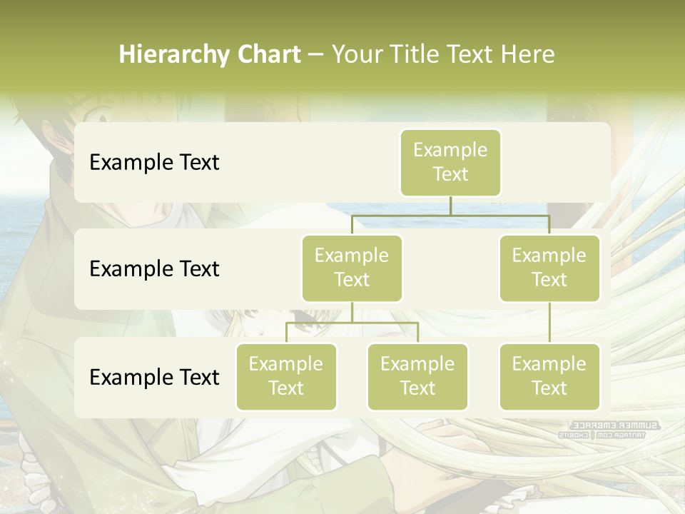 A Couple Of Anime Characters Sitting Next To Each Other PowerPoint Template