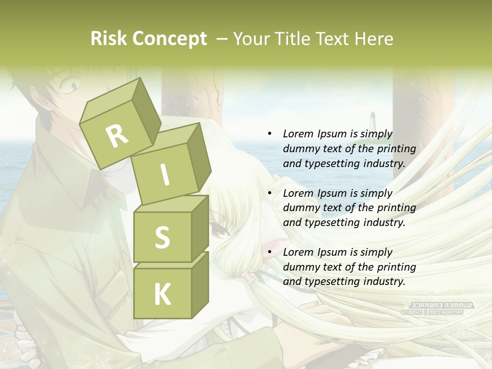 A Couple Of Anime Characters Sitting Next To Each Other PowerPoint Template