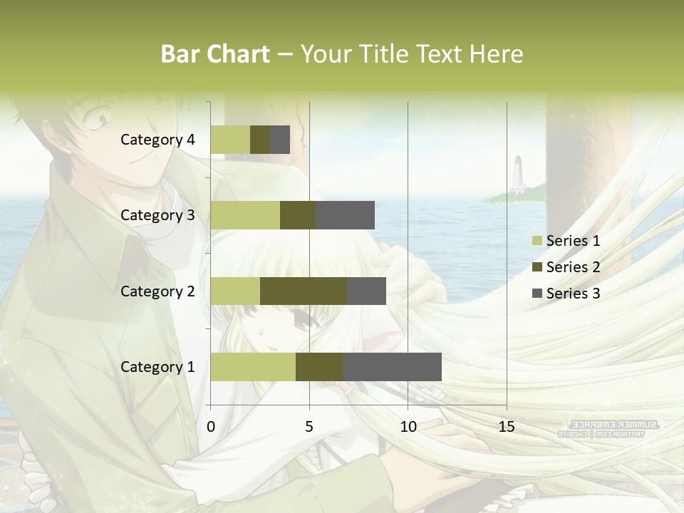 A Couple Of Anime Characters Sitting Next To Each Other PowerPoint Template