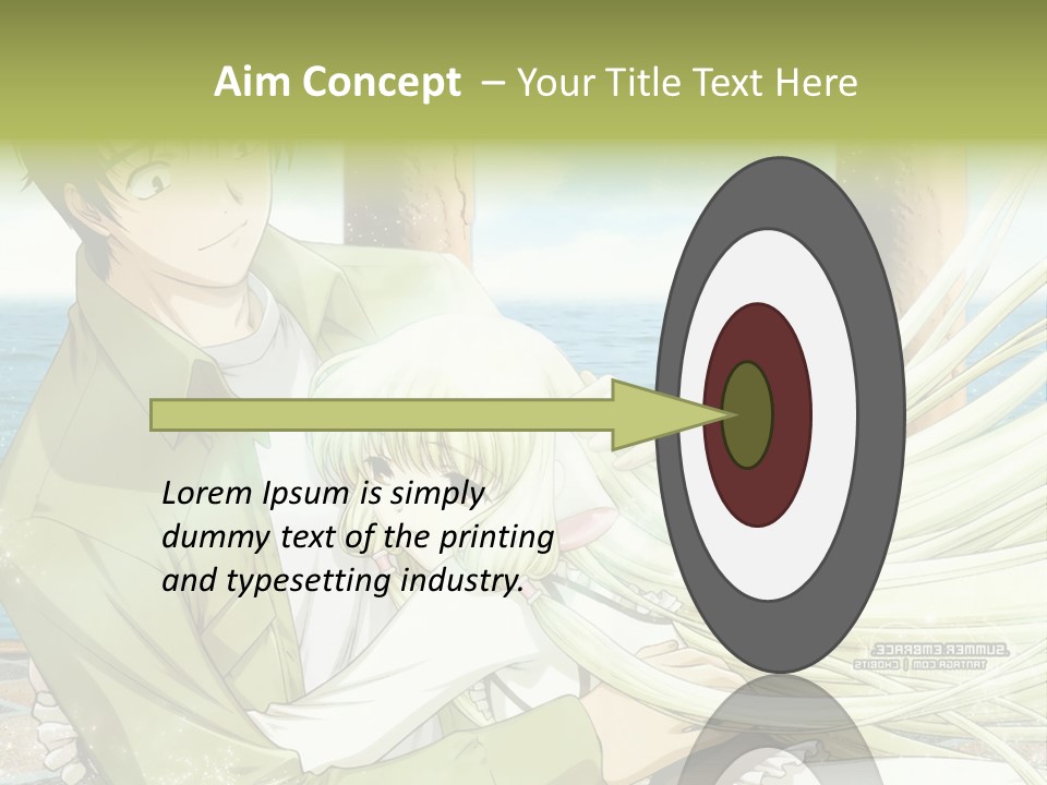 A Couple Of Anime Characters Sitting Next To Each Other PowerPoint Template