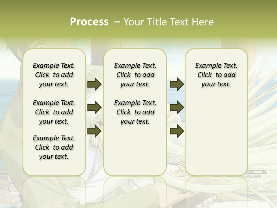A Couple Of Anime Characters Sitting Next To Each Other PowerPoint Template