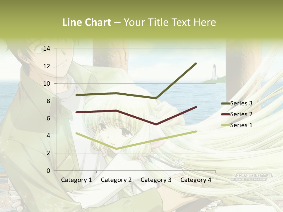 A Couple Of Anime Characters Sitting Next To Each Other PowerPoint Template