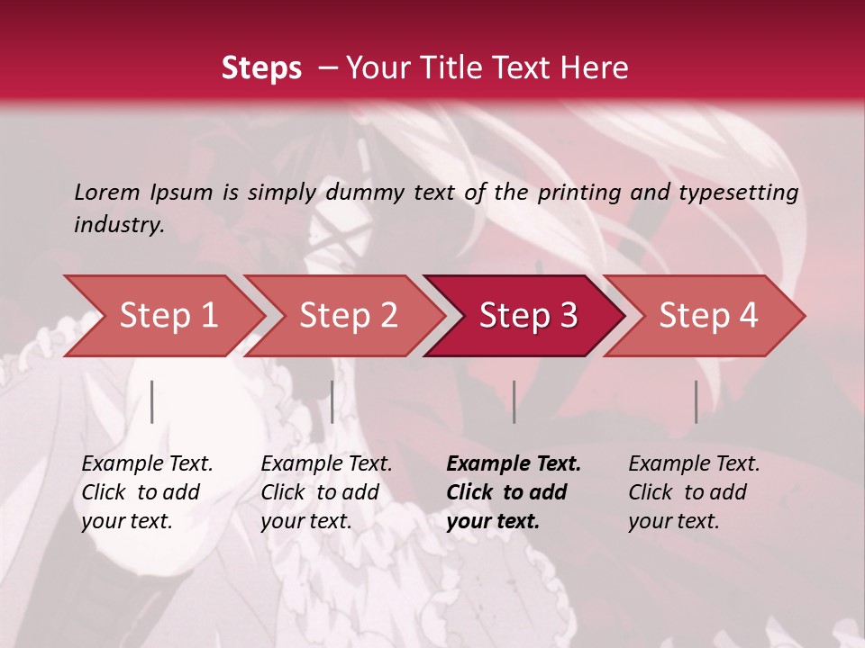 A Girl With Long White Hair Is Sitting On A Red Background PowerPoint Template